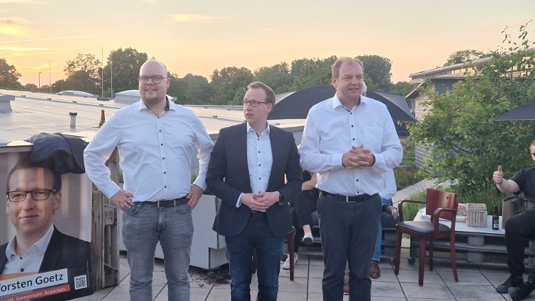 Frederik Müller, Torsten Goetz und CDU-Kreisvorsitzender Arnd Hilwig. Frederik Müller, Torsten Goetz und CDU-Kreisvorsitzender Arnd Hilwig.